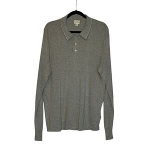 Banana Republic gray long sleeves polo shirt size Large